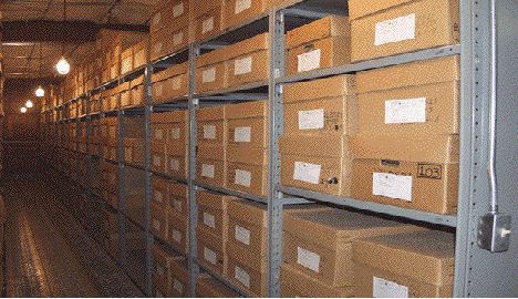 warehouse of boxes